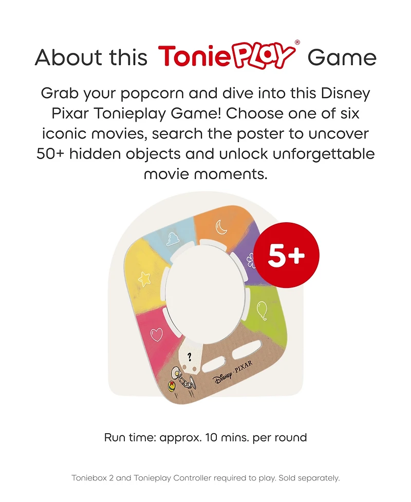 Tonies Tonieplay Disney Pixar Scene Searchers 3-Piece Game, Ages 5+