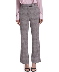 Karl Lagerfeld Paris Petite Plaid Flared Pants