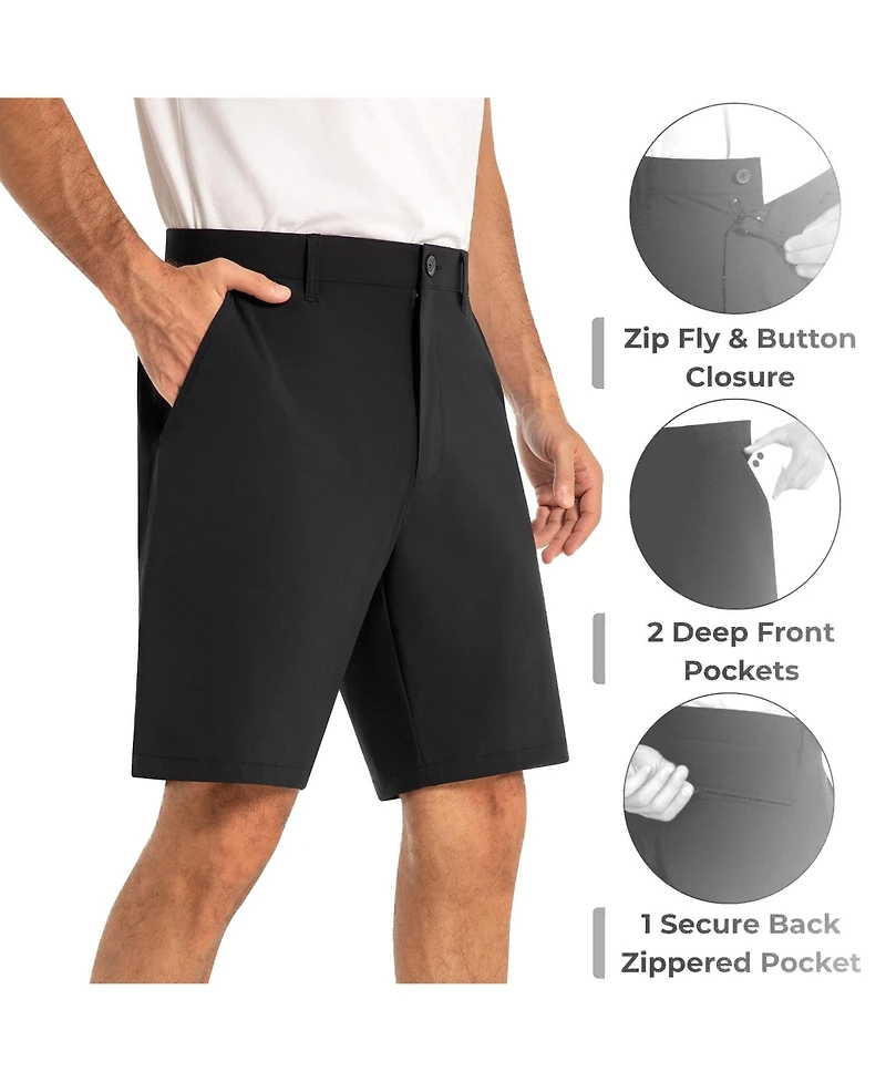 Alpine Swiss Mens Golf Dress Shorts 8.5" Inseam Casual Chino Flex Waist