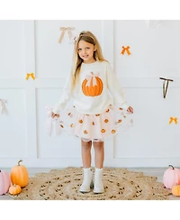 Sweet Wink Little Girls Coquette Pumpkin Sweater