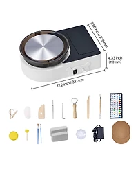Yobtop Electric 6-Inch Mini Pottery Wheel, Usb-Powered