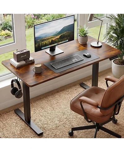 homfan 47"x24" Electric Sit-Stand Desk, 2-Fold Top, Height Adjustable