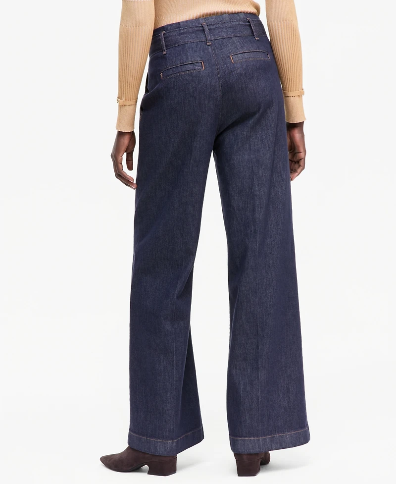 I.n.c. International Concepts Women's High-Rise Wide-Leg Belted Jeans, Macy's Exclusive