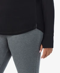 Cuddl Duds Plus Thermal Waffle-Knit Long-Sleeve Top