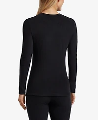 Cuddl Duds Women's Fleecewear Stretch Long-Sleeve Crewneck Top