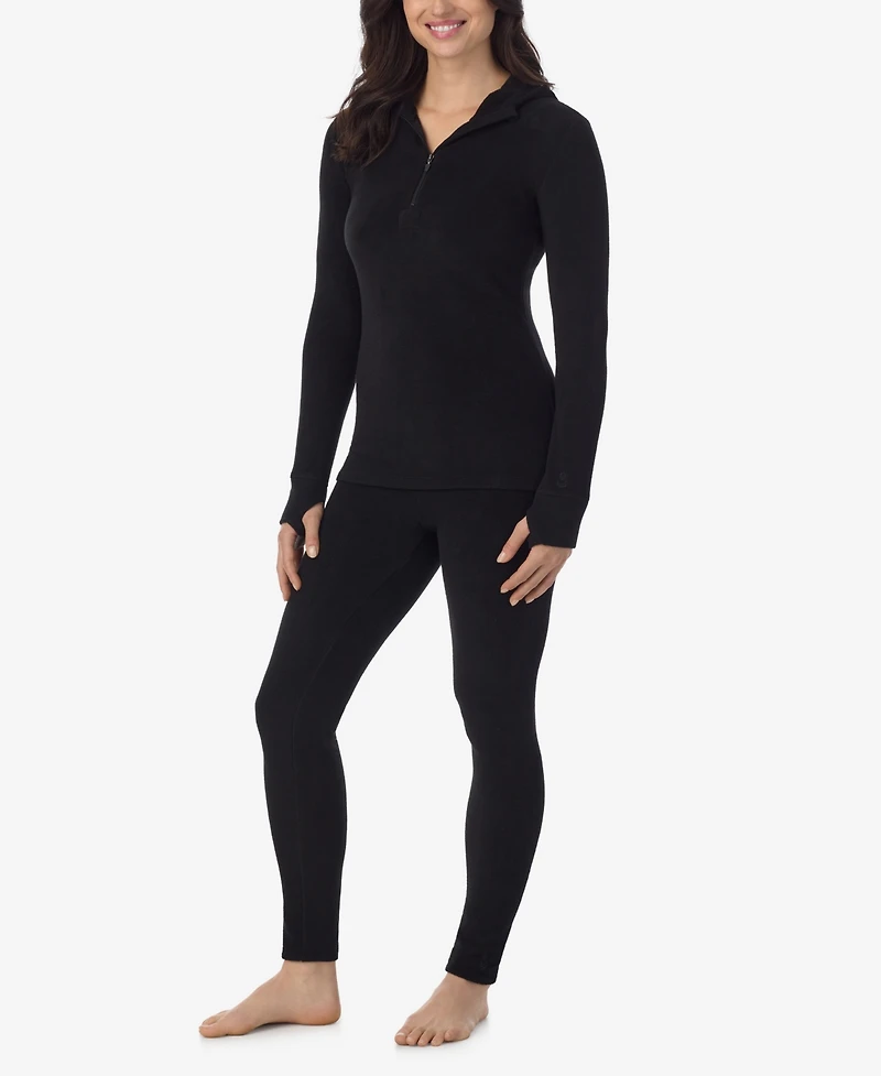 Cuddl Duds Women's Long-Sleeve Thumbhole Half-Zip Hoodie