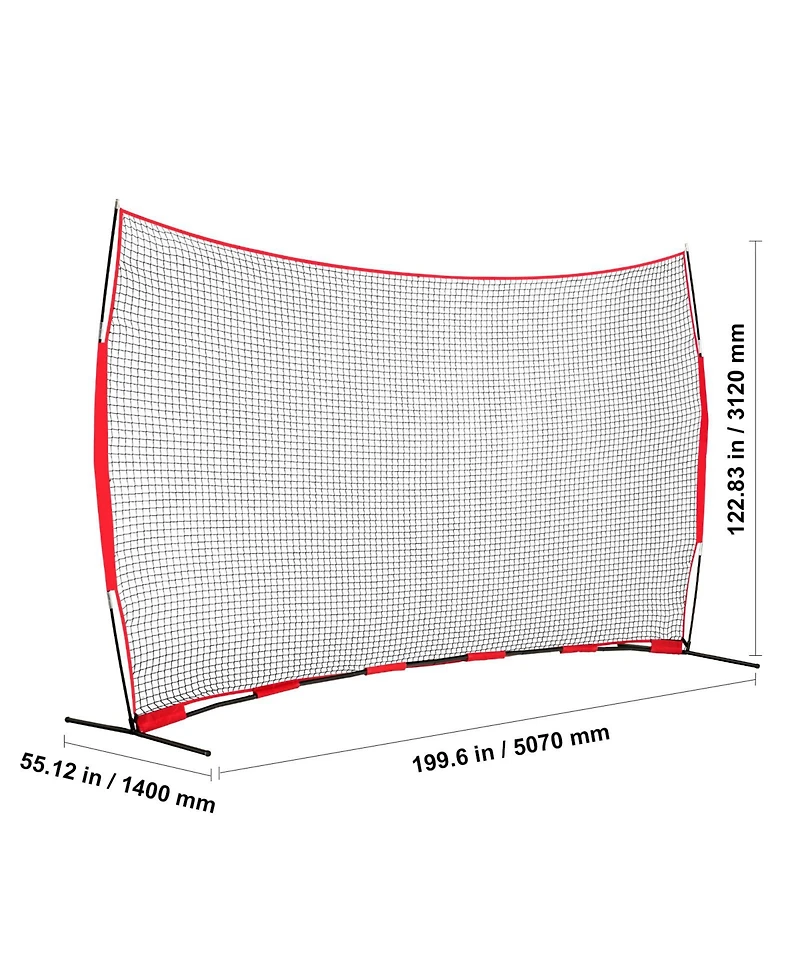 Sugift Portable Ball Sports Barrier Net with Carry Bag for Baseball Softball Soccer Hockey