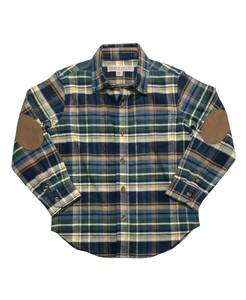 Hope & Henry Boy's(2T-4T) Organic Long Sleeve Flannel Shirt