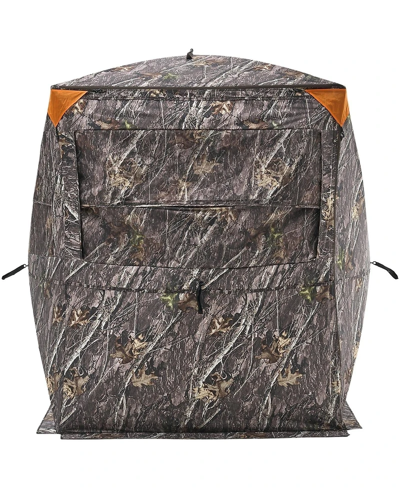 Sugift 2-3 Person Thermal Hunting Blind with Tri-Leg Chair Carrying Bag Silent Zipper Door and Window