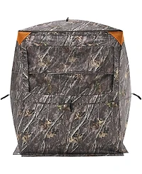 Sugift 2-3 Person Thermal Hunting Blind with Tri-Leg Chair Carrying Bag Silent Zipper Door and Window