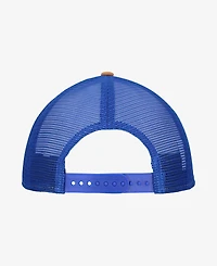 New Era Men's Brown/Royal Buffalo Bills Team Patch Split Panel 9SEVENTY Adjustable Trucker Hat