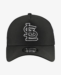 New Era Men's St. Louis Cardinals Side Script 9FORTY A-Frame Trucker Adjustable Hat