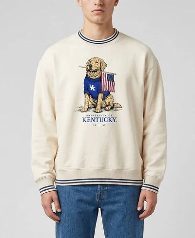 Uscape Apparel Men's and Women's Cream Kentucky Wildcats Americana Good Boy Ribbed Premium Sweatshirt