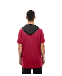 New Era Men's Cardinal Arizona Cardinals Combine Authentic Hooded Raglan Short-Sleeve T-Shirt
