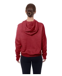 New Era Women's Washington Commanders Throwback Boxy Long-Sleeve Hoodie Sweatshirt