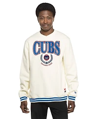 New Era Men's White Chicago Cubs Throwback Sweatshirt