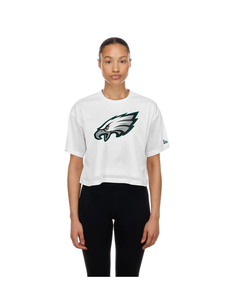 New Era Women's Philadelphia Eagles Mesh Cropped T-Shirt