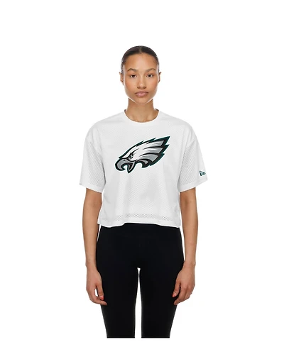 New Era Women's Philadelphia Eagles Mesh Cropped T-Shirt