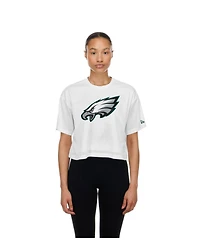 New Era Women's Philadelphia Eagles Mesh Cropped T-Shirt