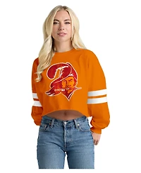 Spirit Jersey Women's Tampa Bay Buccaneers Striped Long-Sleeve T-Shirt