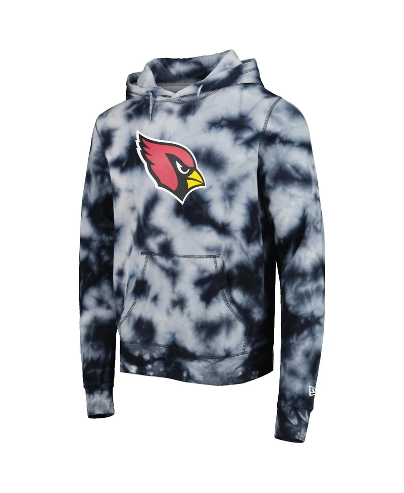 New Era Men's Black Arizona Cardinals Team Tie-Dye Pullover Hoodie