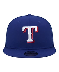 New Era Big Boys and Girls Royal Texas Rangers 9FIFTY Trucker Snapback Hat
