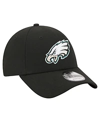 New Era Men's Black Philadelphia Eagles Core Team 9FORTY Adjustable Hat