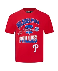 Pro Standard Men's Red Philadelphia Phillies Turn It Up Dropped Shoulder T-Shirt