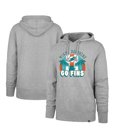 '47 Brand Men's Gray Miami Dolphins Regional Headline Pullover Hoodie
