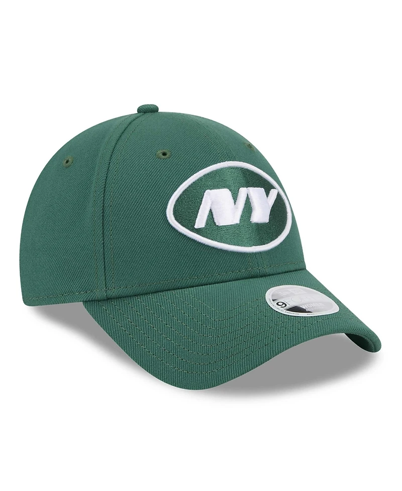 New Era Women's Green New York Jets Simple Adjustable 9FORTY Hat