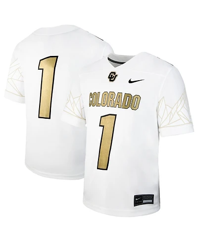 Nike Big Boys and Girls 1 White Colorado Buffaloes Alternate Football Game Jersey