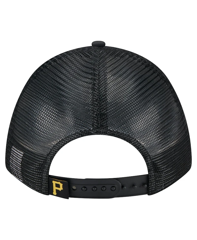 New Era Men's Black Pittsburgh Pirates Minimalist 9FORTY A-Frame Adjustable Hat