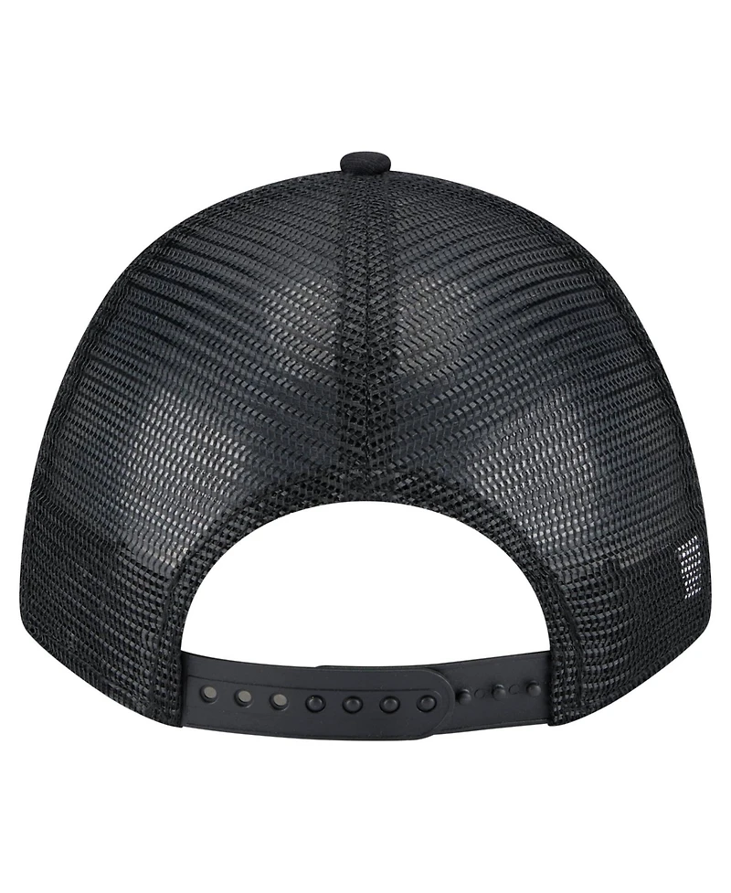 New Era Men's Black Athletics Gradient 9FORTY A-Frame M-Crown Trucker Adjustable Hat