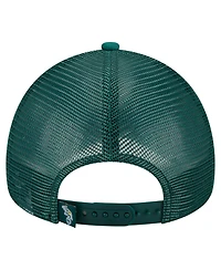 New Era Men's White/Kelly Green Oakland Athletics Cooperstown Collection Trucker A-Frame 9FORTY Adjustable Hat