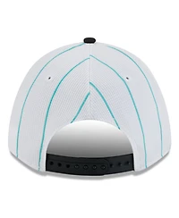 New Era Men's White/Black Miami Marlins 2025 Batting Practice 9FORTY M-Crown Adjustable Hat
