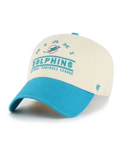 '47 Brand Men's Natural Miami Dolphins Windham Clean Up Adjustable Hat