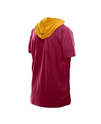 New Era Men's Scarlet Washington Commanders Combine Authentic Hooded Raglan Short-Sleeve T-Shirt