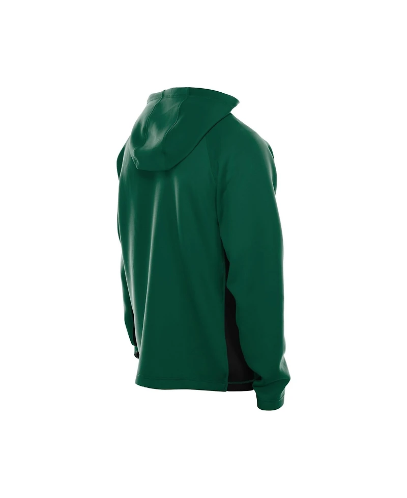 New Era Men's Green York Jets Combine Authentic Raglan Scuba Full-Zip Hoodie