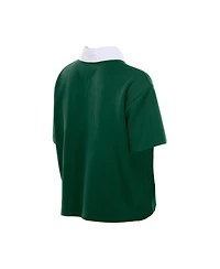New Era Women's Green Bay Packers Cropped Boxy Polo