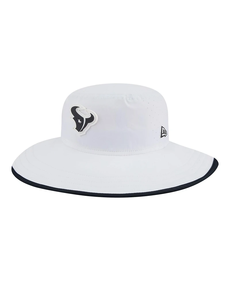 New Era Men's White Houston Texans 2025 Nfl Training Camp Panama Bucket Hat