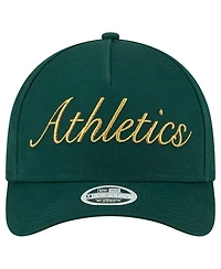 New Era Women's Green Athletics Metallic A-Frame 9FORTY Adjustable Hat