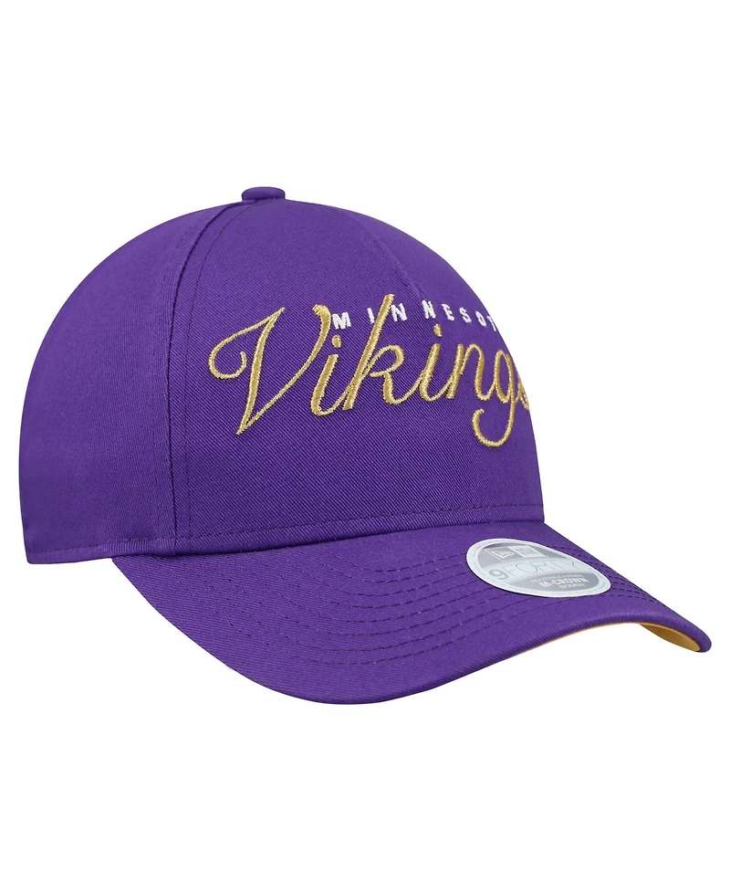 New Era Women's Purple Minnesota Vikings Metallic 9FORTY M-Crown A-Frame Adjustable Hat
