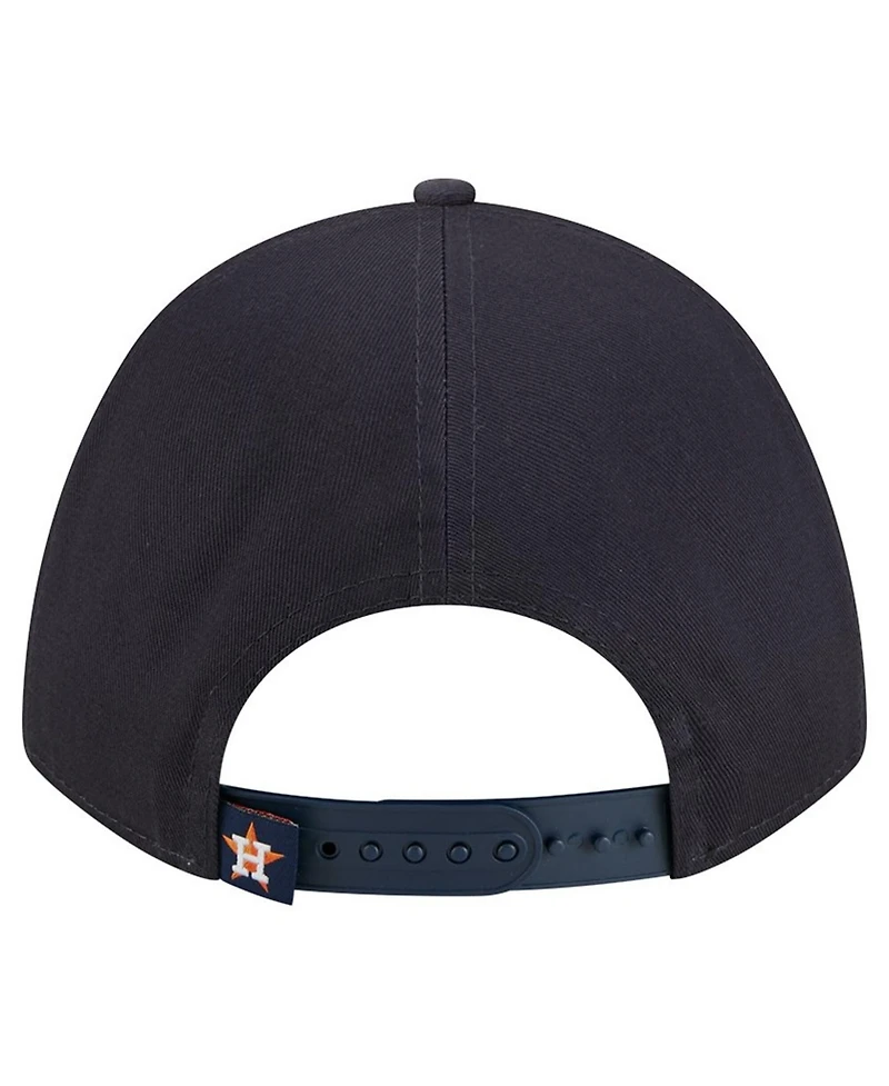 New Era Women's Navy Houston Astros Metallic A-Frame 9FORTY Adjustable Hat