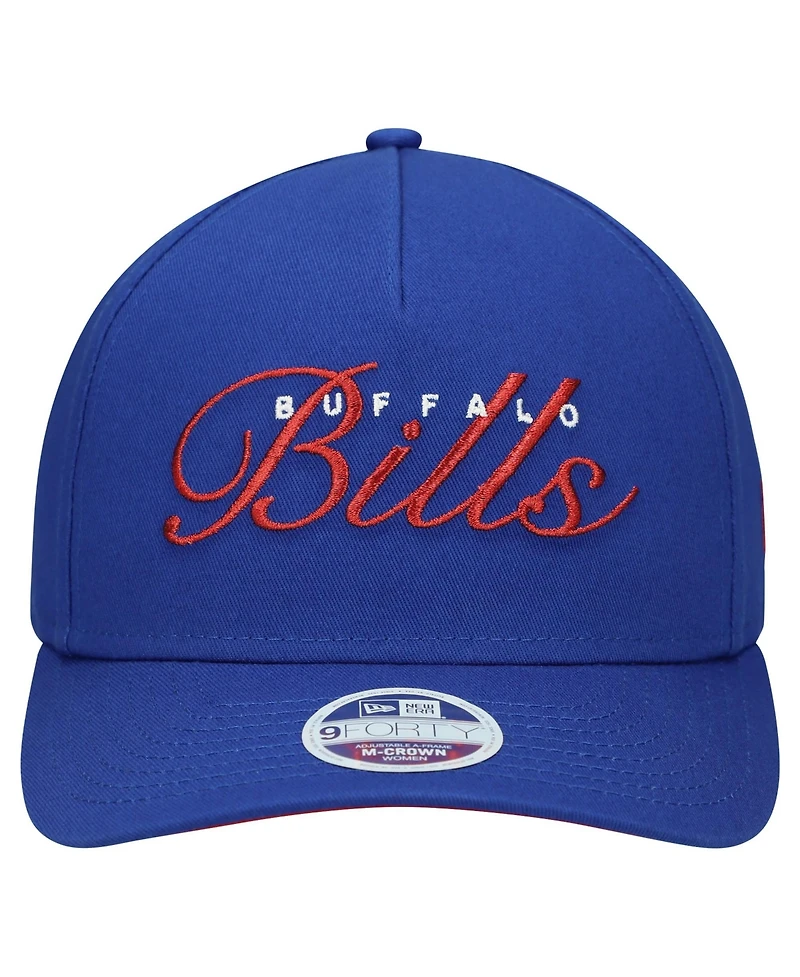 New Era Women's Royal Buffalo Bills Metallic 9FORTY M-Crown A-Frame Adjustable Hat