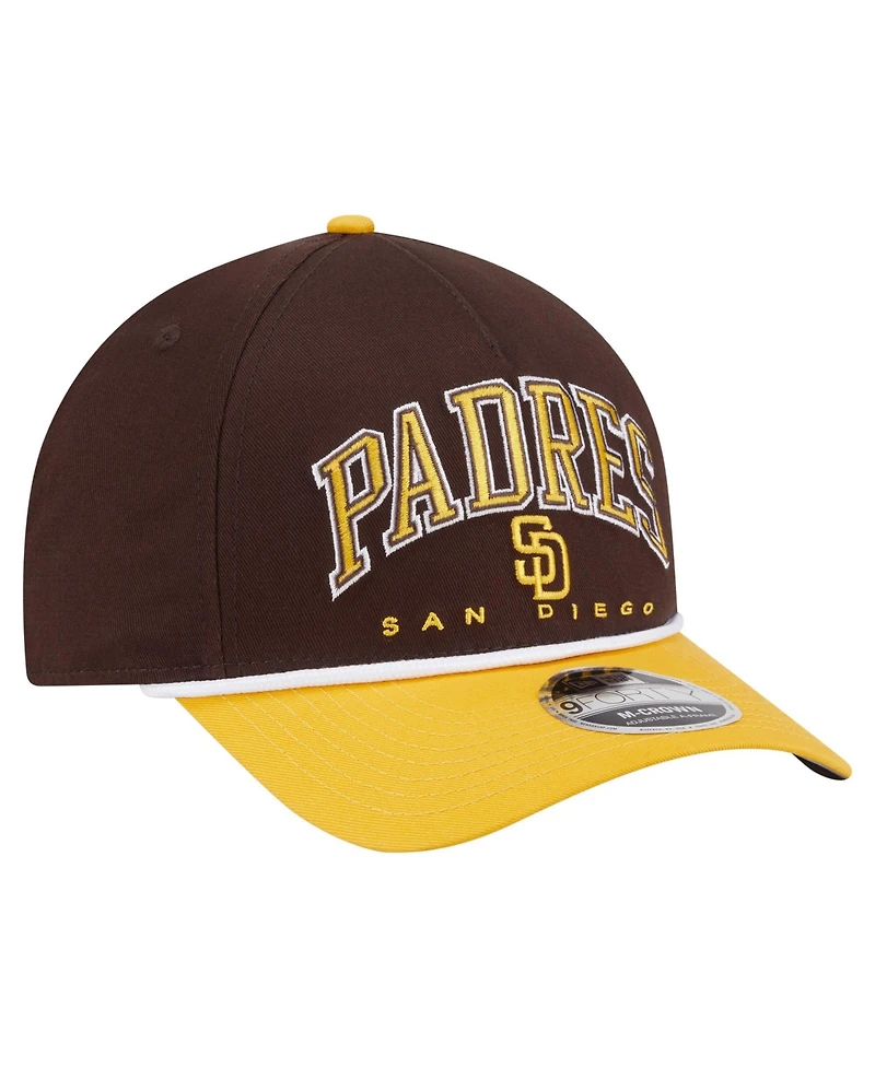 New Era Men's Brown/Gold San Diego Padres Arch 9FORTY A-Frame M-Crown Adjustable Hat