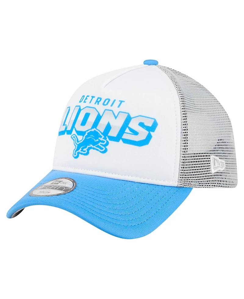 New Era Preschool White Detroit Lions 9FORTY A-Frame Adjustable Hat