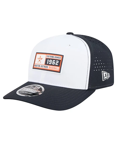 New Era Men's White/Navy Houston Astros Established Patch 9SEVENTY Adjustable Hat