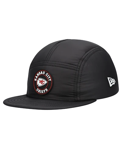 New Era Men's Black Kansas City Chiefs Quilted Camper Adjustable Hat
