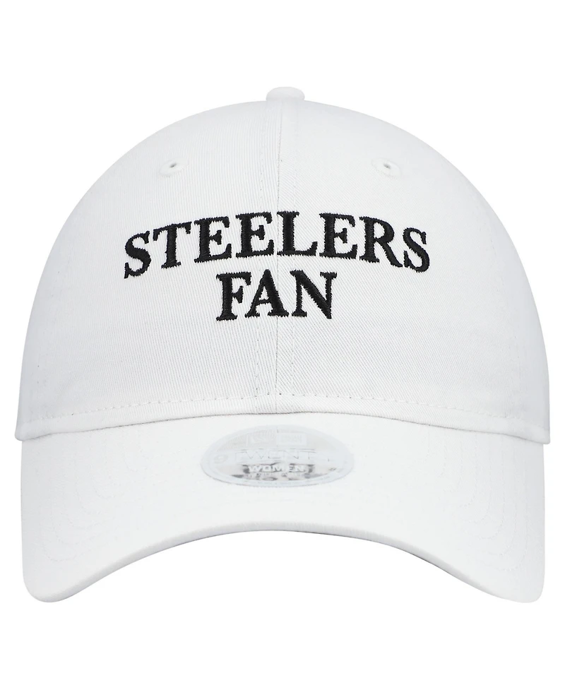 New Era Women's White Pittsburgh Steelers Team Fan 9TWENTY Adjustable Hat