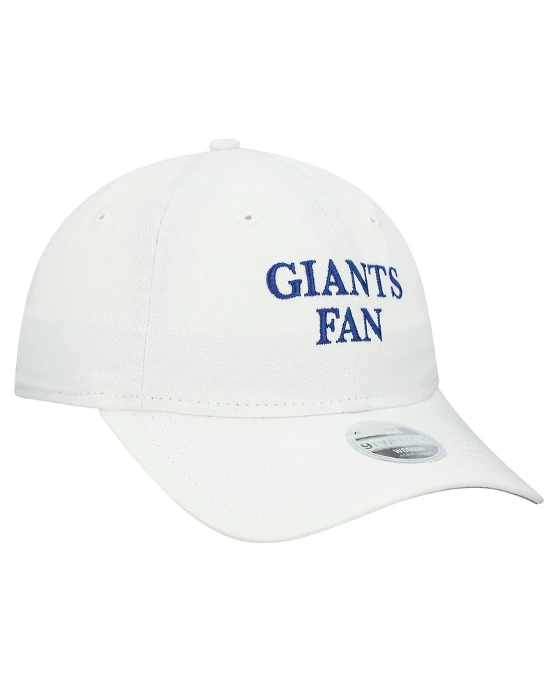 New Era Women's White New York Giants Team Fan 9TWENTY Adjustable Hat
